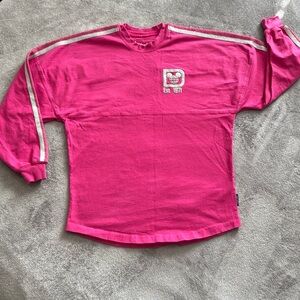 Disney Parks Walt Disney‎ World Spirit Jersey Shirt Pink Gold Glitter Womens XS